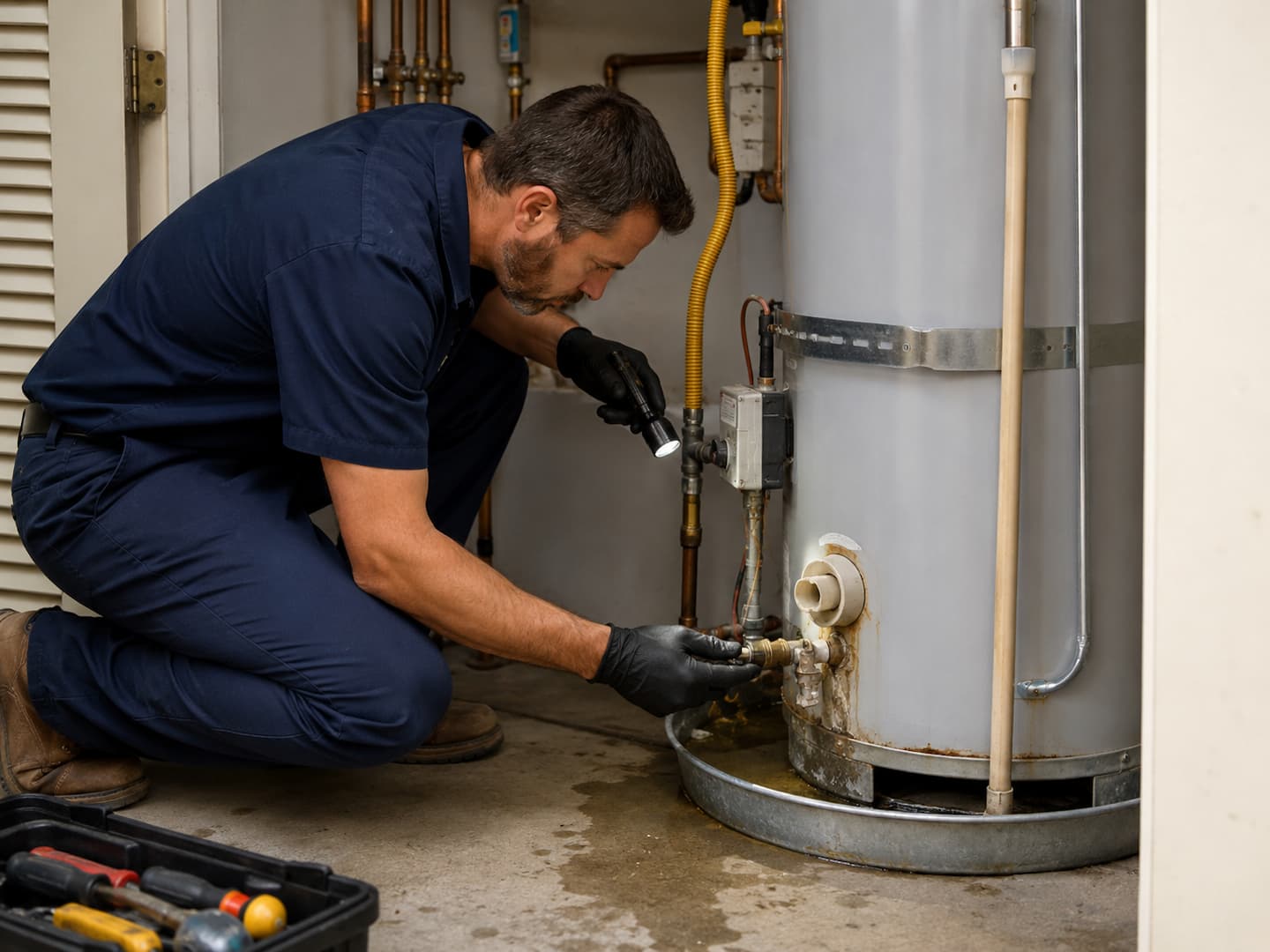 Emergency water heater leak service in Vista CA